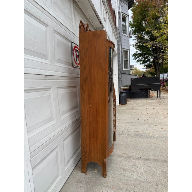 We have an absolutely stunning antique Art Nouveau oak secretary desk and bookcase for sale. Dating to approximately 1900,...