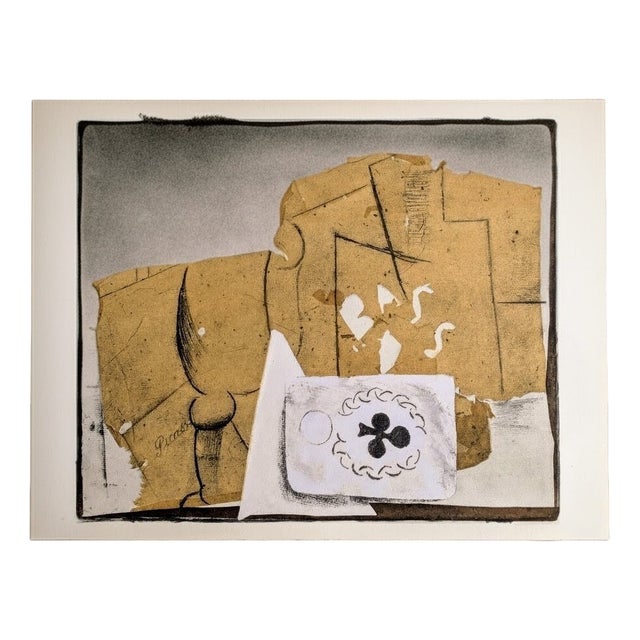Pablo Picasso, Botlle and Glass with Playing Card, 1962, Lithograph For Sale