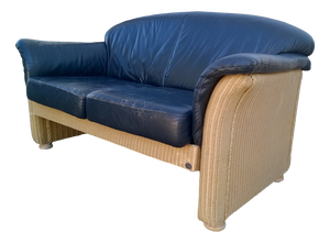 Leather Sofa by Lloyd Loom, 1970s