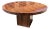 1990s Macassar Ebony Round Dining Table – Restored Pedestal Base For Sale