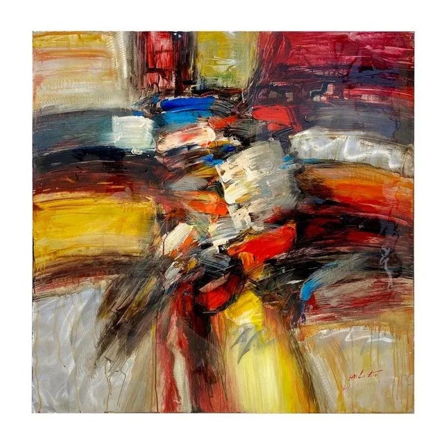 Abstract Wall Art by Milo Tor After Wilfred Lang , Acrylic on Aluminum, Signed For Sale - Image 12 of 12