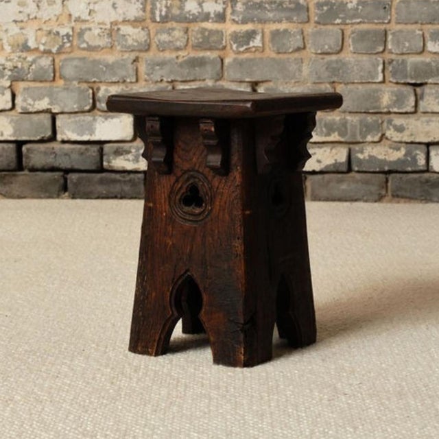 Add architectural character and historic charm to your space with this 19th century French oak Neo-Gothic stool, a...