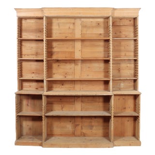 Georgian Pine Open Bookcase For Sale