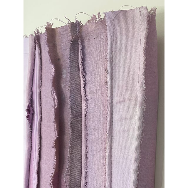 "Tandem 01" Salvaged Materials Lilac Colorfield Wall Sculpture For Sale - Image 4 of 11