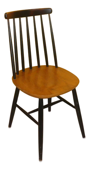 2-Tone Wooden Ladder-Back Chair in the style of Tapiovaara, 1970s