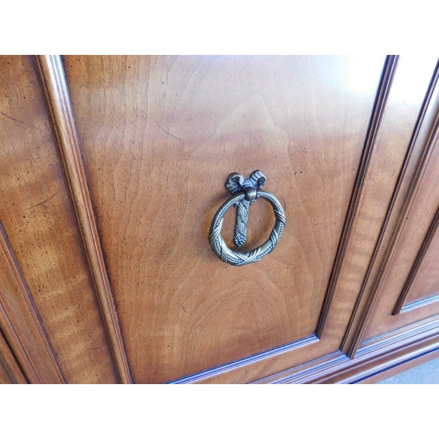 Henredon Walnut Hollywood Regency Sideboard 72.5w For Sale - Image 13 of 18