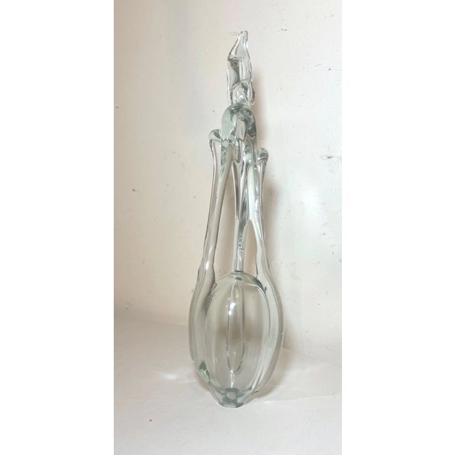 1980s Signed Vintage Elaborate Hand Blown Art Glass John Bingham Sculpture Statue For Sale - Image 5 of 10
