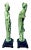 Jade Vintage 1960s Gino Ruggeri for Wony, Italy Faux Green Jade Japanese Couple Sculpture Figurines - Set of 2 For Sale - Image 8 of 11