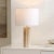 Modern Remi 23.5" Travertine Column Table Lamp in Beige For Sale - Image 3 of 3