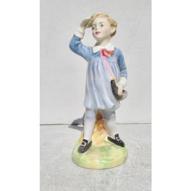 Royal Doulton Little Boy Blue Royal Doulton Porcelain Figure For Sale - Image 4 of 9