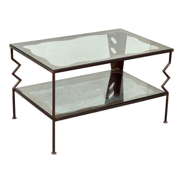 Circa 1997 Gregory Hawthorne Steel Coffee Table, Signed For Sale