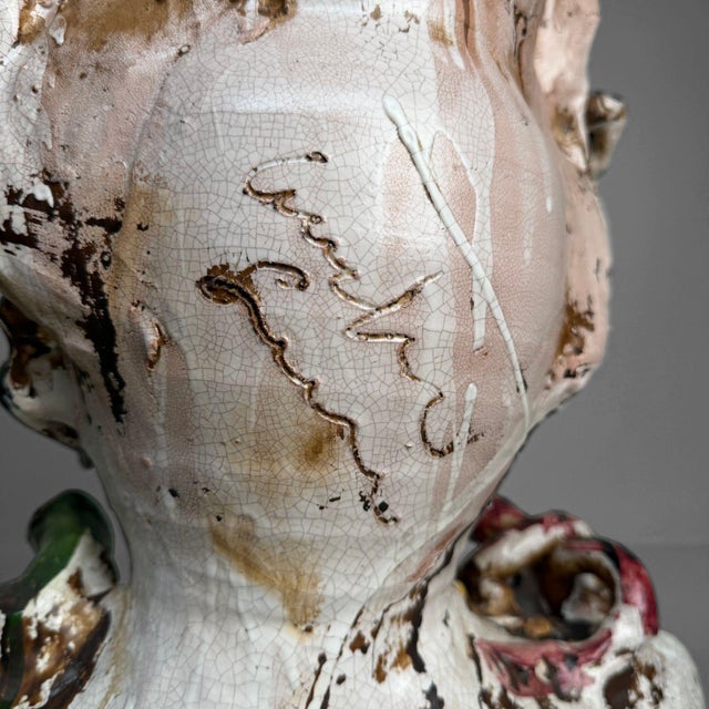 Anthropomorphic Ceramic Bust Vase by Gennaro Condurso, Seminara, Italy, 2010s For Sale - Image 13 of 17