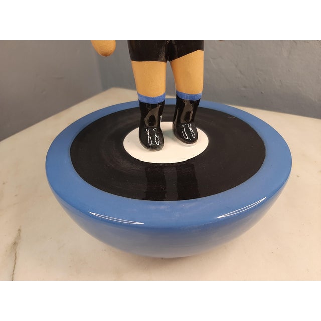 Subbuteo Ornament Sculpture in Hand-Painted Double-Mold Ceramic from Artigianato Italiano For Sale - Image 9 of 10