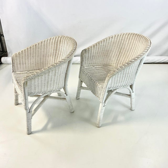 1980s Vintage Boho Chic Coastal Palecek Wicker Dining Chairs - Set of 8. For Sale - Image 10 of 18