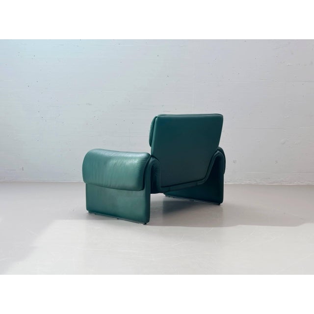 DS-2011 Leather Armchair in Petrol Green from de Sede, Switzerland, 1980s For Sale - Image 6 of 17