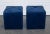 Art Deco Blue Velvet Touch Fabric Blue Stools, Set of 2 For Sale - Image 4 of 8