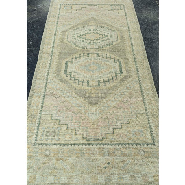 Early 21st Century Turkish Oushak Rug 3'1" x 7'5" #19277 For Sale - Image 5 of 8