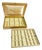 Vintage 1950s Mid Century Glam Lady Buxton Gold Jewelry Box For Sale