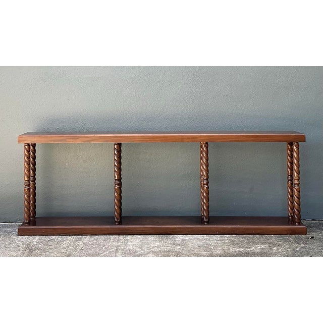 Vintage Carved Barley Twist Console Table For Sale - Image 10 of 12