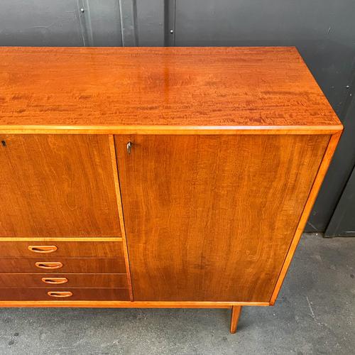 Brown Mid-Century Mahogany Highboard, 1960s For Sale - Image 8 of 18