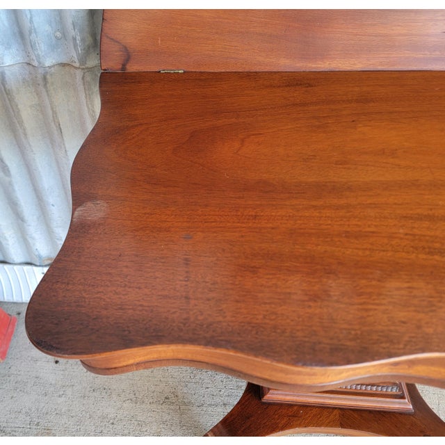 Empire Game / Card Table Flame Mahogany 19th Century For Sale In San Francisco - Image 6 of 14