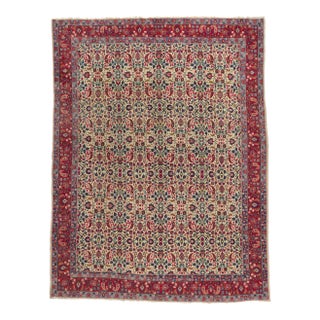 Mid 20th Century Vintage Persian Mashhad Rug, 09'07 X 12'08 For Sale