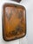 Wood Antique Painted Metal Tray on Stand Depicting a Chinese Ceremonial Landscape For Sale - Image 7 of 10