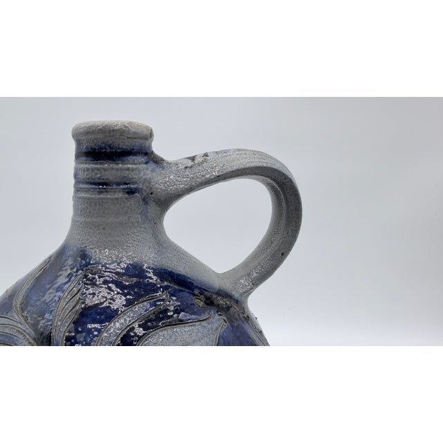 Antique German Westerwald Blue Incised Stoneware Jug, Circa 19th Century For Sale - Image 4 of 17