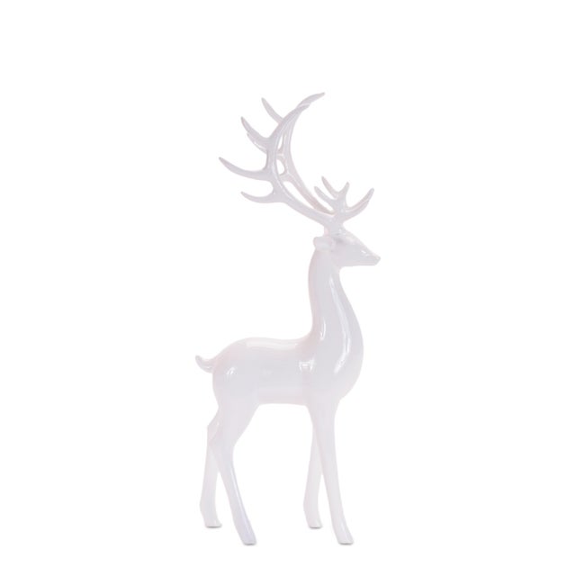 Kenneth Ludwig Chicago Standing Winter Deer Figurines (Set of 2) For Sale - Image 4 of 5