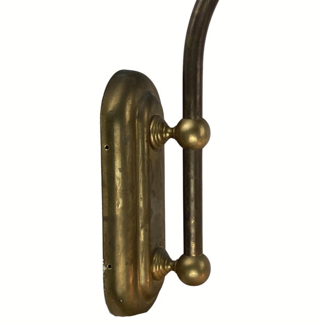 Art Deco Holophane Cut Glass and Brass Wall Lamps, 1970s, Set of 2 For Sale - Image 10 of 18