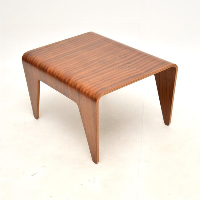 Mid-Century Modern Vintage Laminated Plywood Side Table by Marcel Breuer for Isokon, 1950s For Sale - Image 3 of 8