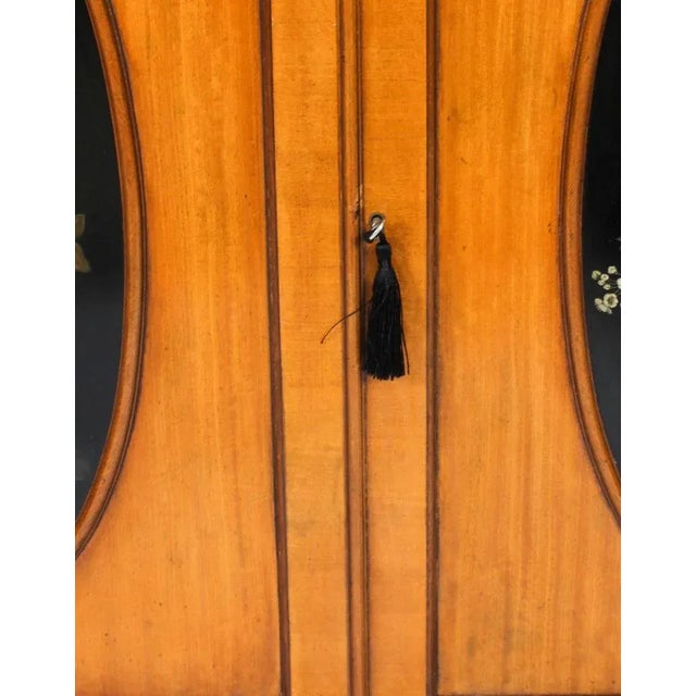 Vintage English Sheraton Revival Satin Wood Open Bookcase For Sale - Image 14 of 18