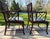 Air of Baker Chinoiserie Lacquered Lounge Chairs With Geometric Lattice Backs & Upholstered Seats For Sale - Image 9 of 18