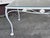 Vintage 1960s White Wrought Iron Glass Top Coffee Table For Sale - Image 4 of 9