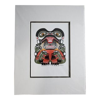 1980s “Supernatural Frog” by Richard Hunt – Signed Northwest Coast Native Print For Sale