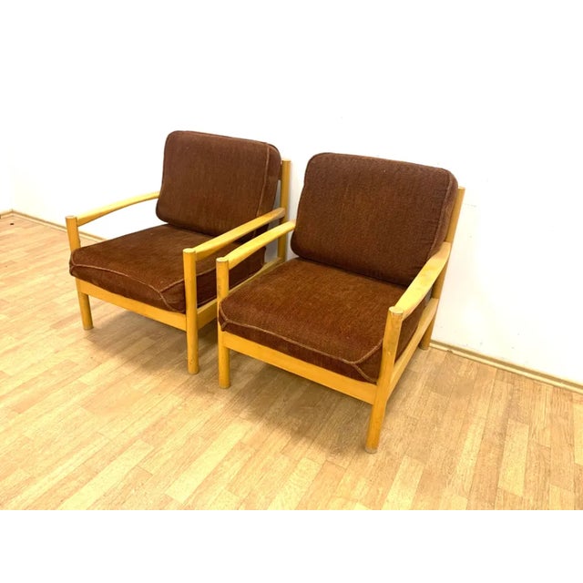 Mid-Century Modern Vintage Lounge Chairs from TON, Czechoslovakia, 1970s, Set of 2 For Sale - Image 3 of 6
