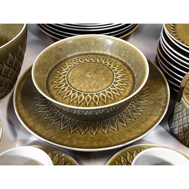 1980s 1980s Large Danish "Relief" Dinner Service Designed by Jens Quistgaard for Bing & Grondahl- Set of 91 For Sale - Image 5 of 15