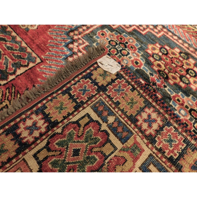 Vintage Hand Knotted Vegetable Dye Royal Choi Afghan Area Rug. 5'2"x 6'4" For Sale - Image 13 of 15