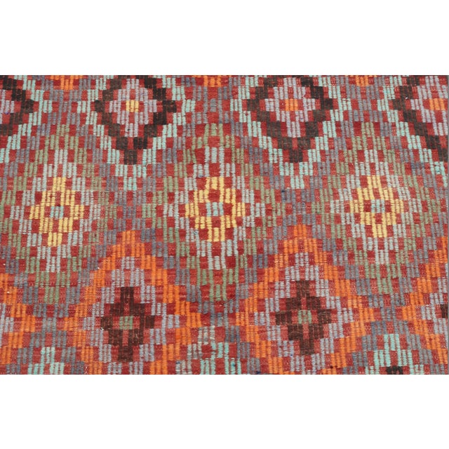 Textile Vintage Turkish Kilim Flatweave Handmade Rug For Sale - Image 7 of 12