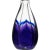 Blue Zellique Studio Joseph Morel 1987 Signed Purple Blue Peacock Feather Vintage Art Glass Vanity Flower Vase For Sale - Image 8 of 8