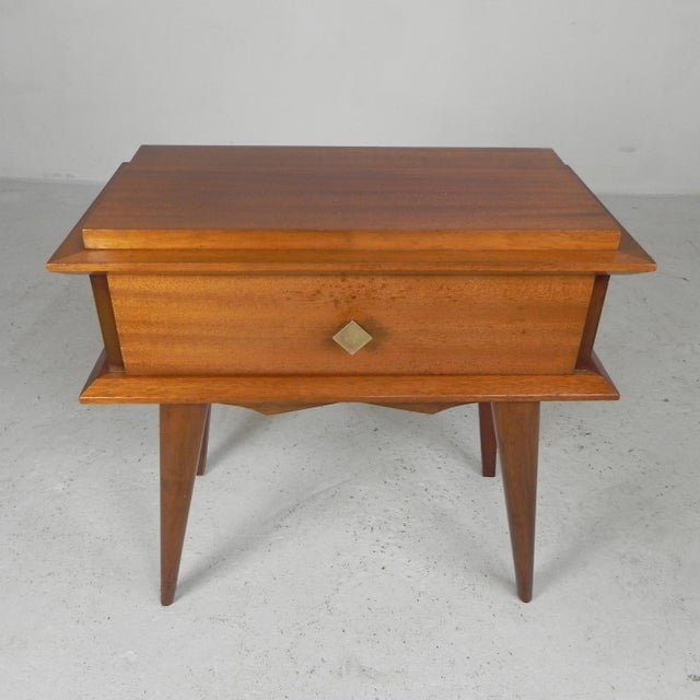 Mid-Century Modern Vintage Teak Bedside Table, 1960s For Sale - Image 3 of 17