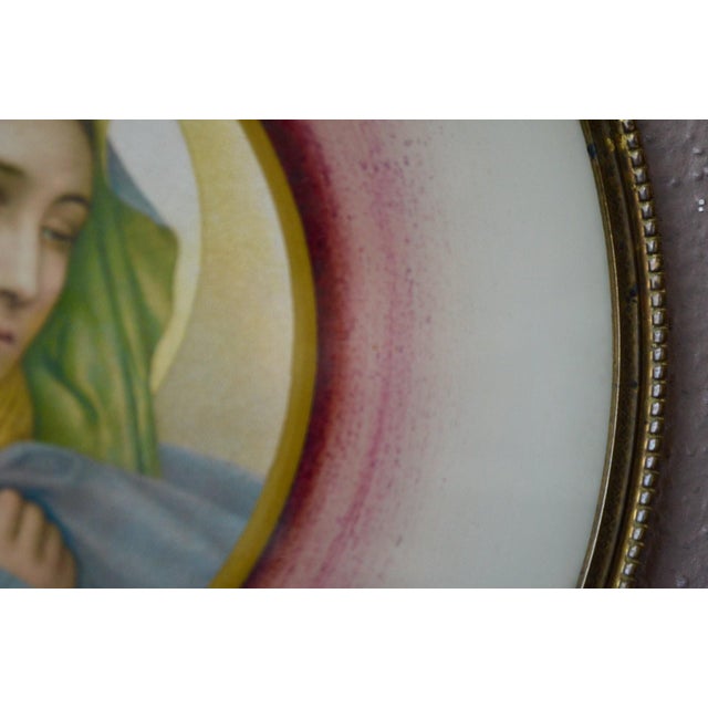 1940s Virgin Mary, 1940s, Chromolithograph, Framed For Sale - Image 5 of 10