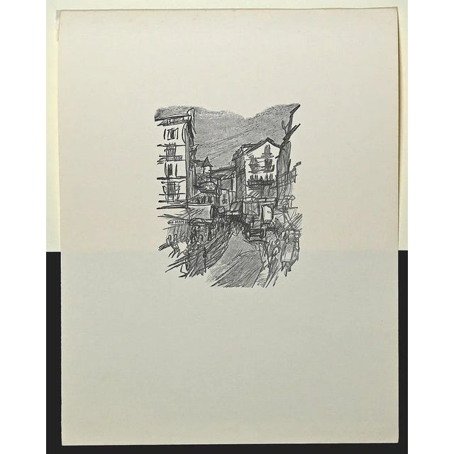 Ernesto Romagnoli - Colle Di Val D'elsa - Woodcut - 1963 For Sale - Image 3 of 3