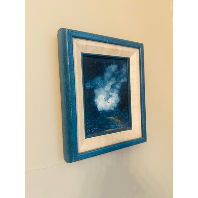 Textile Small Vintage Painting, Framed For Sale - Image 7 of 7