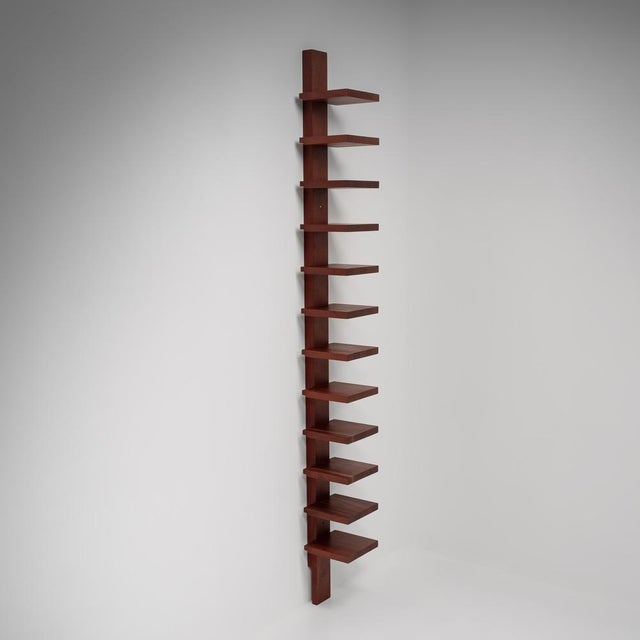 Brown Pilaster Wall Shelf by John Kandell for Källermo, 1989 For Sale - Image 8 of 8