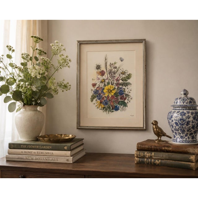 Vintage Signed & Numbered Floral Still Life Art Print, Framed For Sale In Greensboro - Image 6 of 6