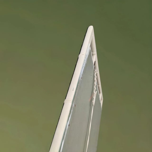 White Mid Century Kittinger Furniture Craftsmen Bamboo-Style Wall Mirror For Sale - Image 8 of 11