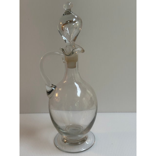 Vintage Berry Brothers Magnum Champagne Decanter Clear Crystal Glass With Stopper 12" Tall For Sale - Image 17 of 18