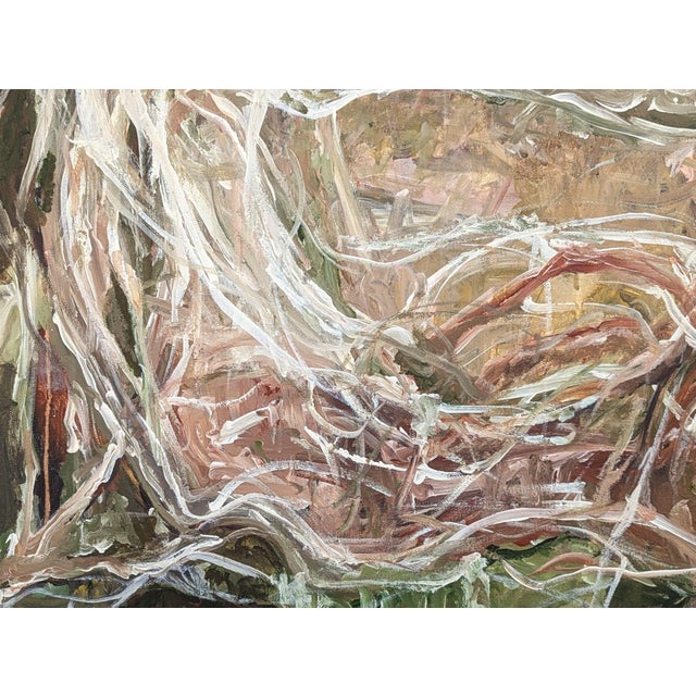Textile Kristi Haines Herman “Too Late, Too Much” Contemporary Gestural Abstract Expressionist Painting, 2024 For Sale - Image 7 of 10