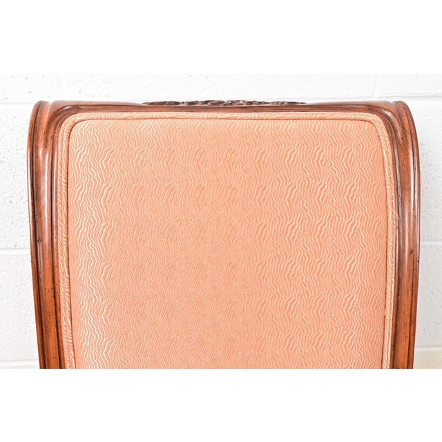 Wood Baker Furniture French Provincial Louis XV Carved Walnut Dining Chairs, Set of Eight For Sale - Image 7 of 13